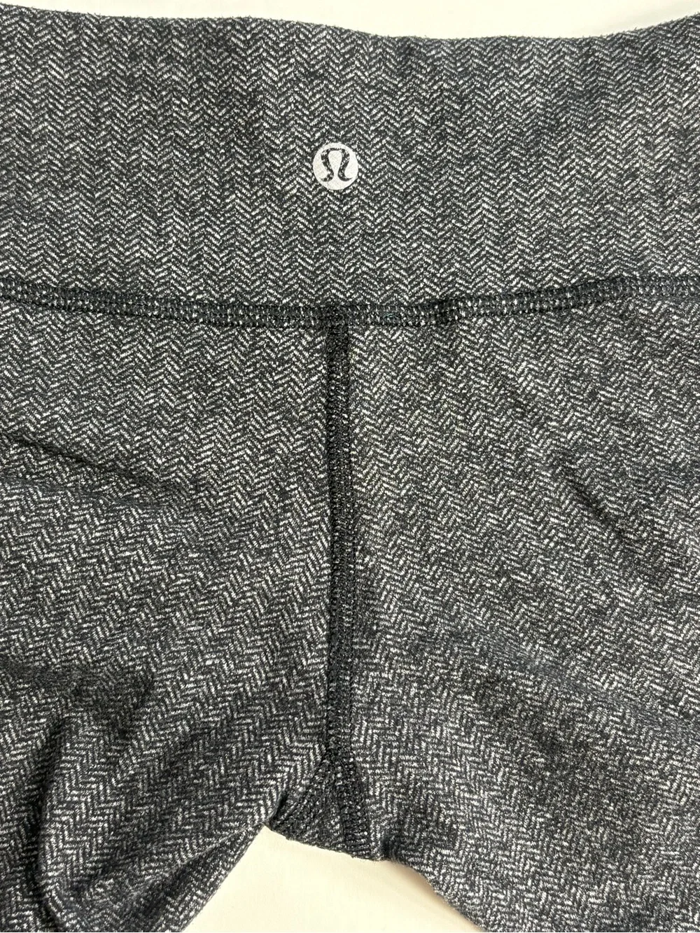 Lululemon Wunder Under Pant Heathered Herringbone Black Size 4 Full Length 30